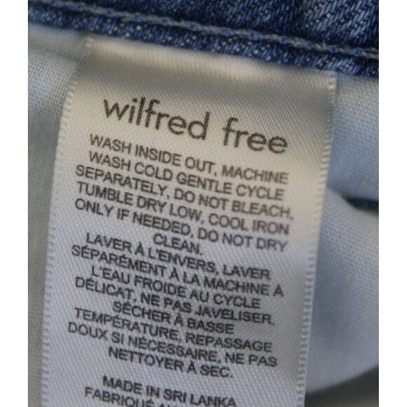 Aritzia Wilfred Free Womens Wide Leg Jeans Size 2 Blue Pleated Baggy - Picture 5 of 6